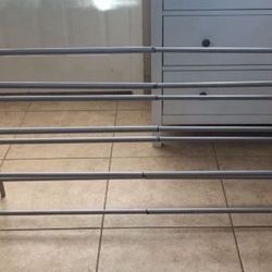 Grey Adjustable 4 Tier Shoe Rack 