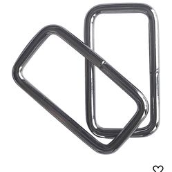 Silver Metal Rectangle Rings