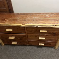 Rustic Log Dresser