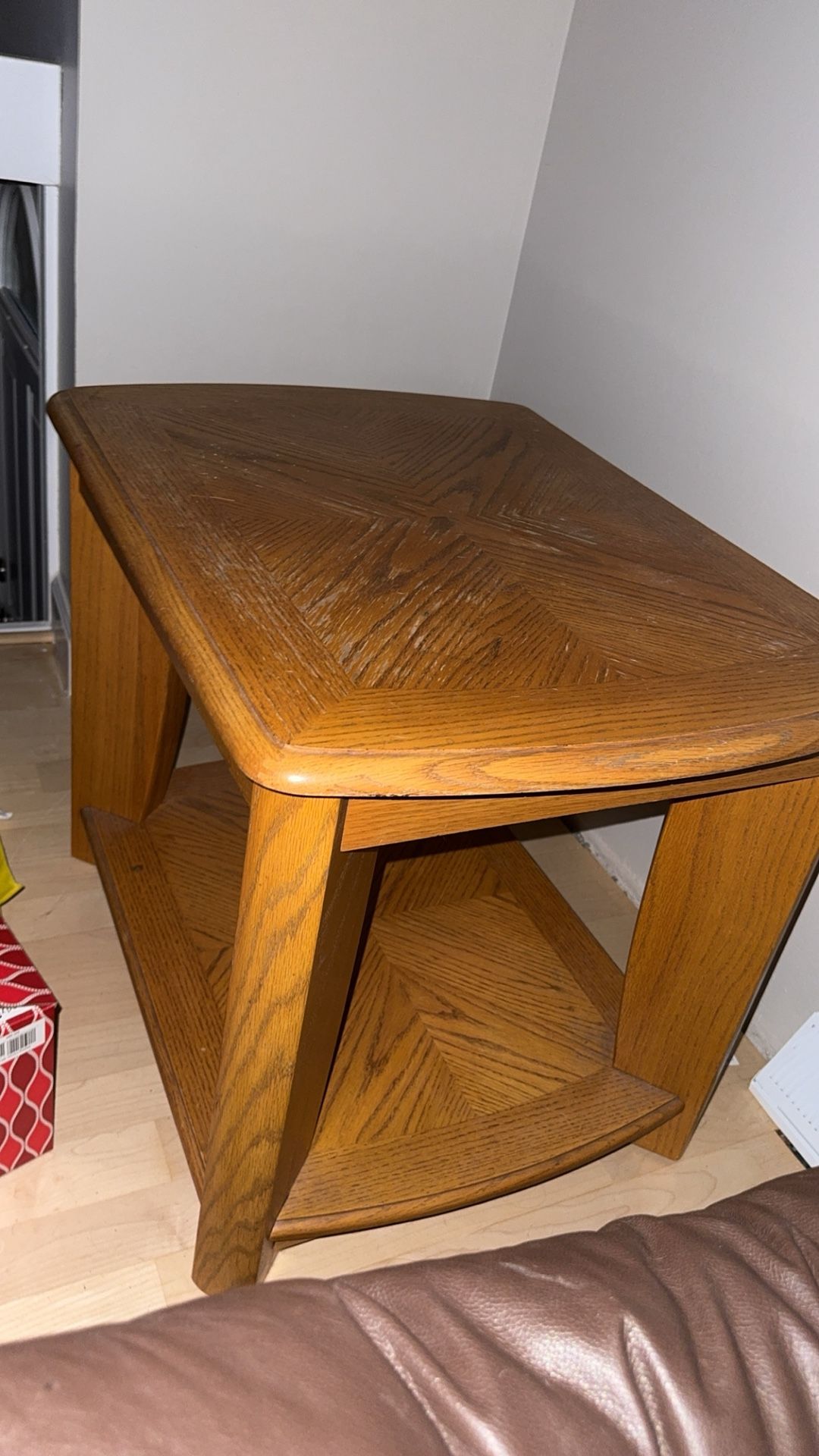 Wood Coffee Table And Side Table