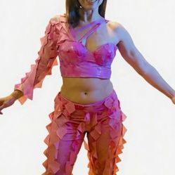 Unique Pink Festival / Samba Dance Costume HALLOWEEN - 2 Piece Set