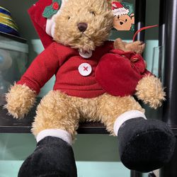 AVON Sammy Santa Christmas Teddy Bear  14" Plush