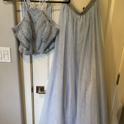 Blue Two Piece - Party Dress Or Prom Dress 