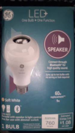 G. E light Dimmable bulb  Bluetooth speakers with remote