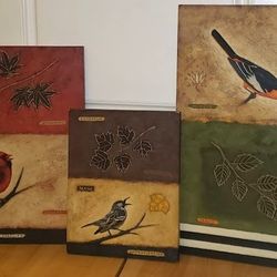 Bullock's Oriole Conversation Paintings 2000 by Paul Brigham, 3-Piece Set