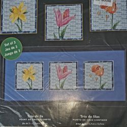 Dimensions Trio Of Lilies Kit 5x5 Each