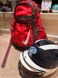 Nike Vapor Select Baseball/Softball Backpack and Batting Helmet Bundle