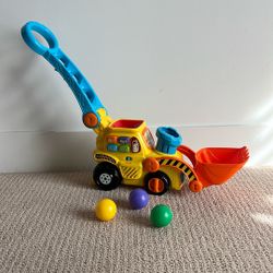 VTech Pop-a-Balls Push and Pop Bulldozer, Yellow