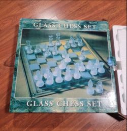 Vintage Glass Chess Set Brand New