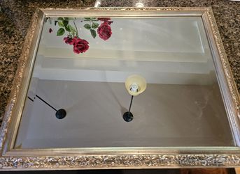 Free Vintage Mirror w Floral Vine Design Frame *read*