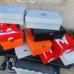 Nike Shoe Box Lot Supreme Aif Force 1 .. "See Photos"