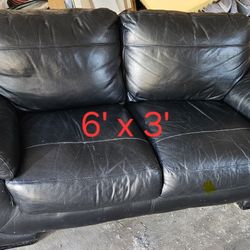 Leather Love Seat