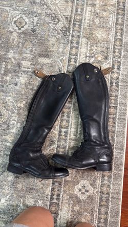 Ariat Black Leather Tall Riding Boots kids