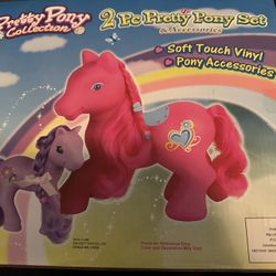 2 Pc Pretty Pony Collection Set And Accessories 