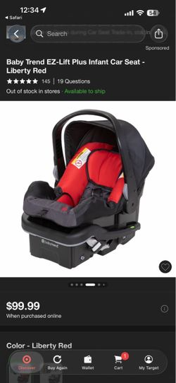 Baby Trend EZ-Lift Plus Infant Car Seat – Liberty Red