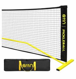New Portable Pickleball Net System, Designed for All Weather Conditions with Steady Metal Frame and Strong PE Net, Regulation Size Net with Carrying B