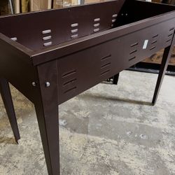 rugged rectangular steel planter ideal