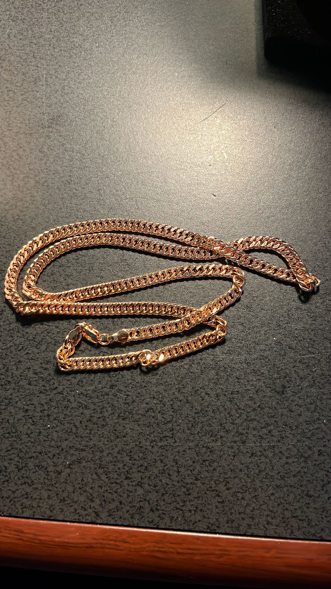 Slashed Price- Ladies 6mm x24” Rose Gold Cuban Link Chain