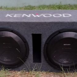 2- 12 Inch  Kenwood Speakers In Ported Box