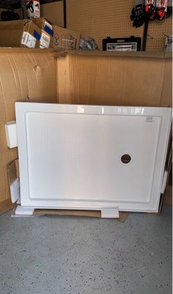 48”X36” Shower Corner Base Left Drain In White
