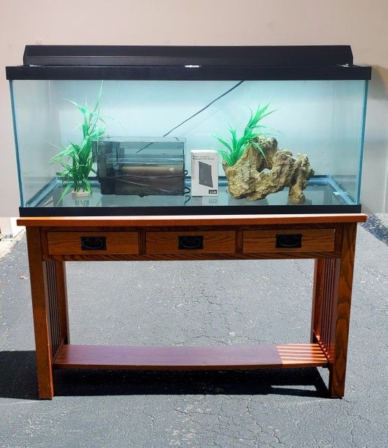 75 Gallon Aquarium Fish Tank Complete Setup 