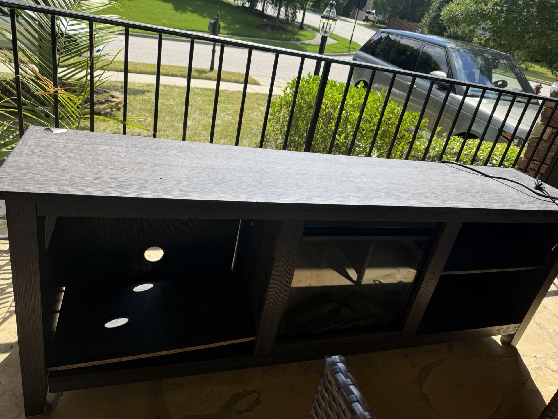 Free Entertainment Tv Table with Fireplace