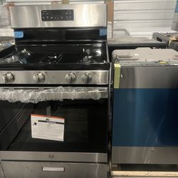 Selling Combo GE Stove Gas & Dishwasher In Stainless Steel