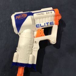 Nerf Triad EX-3 Elite Foam Dart Shooter (2013, White Color) Nerf Gun works