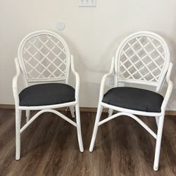 White Rattan Chairs