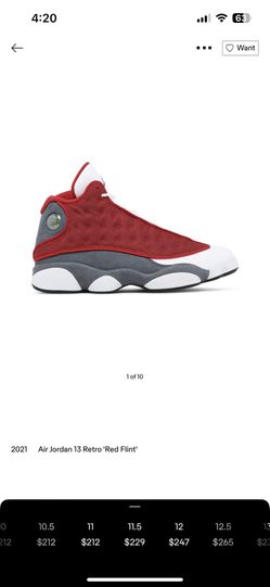 Air Jordan 13 Retro Size 11 1/2 Gym Red/Black – Flint Gray – White