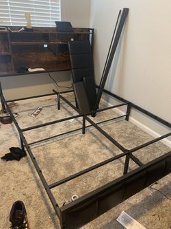 Led Light And USB Outlet Bed Frame With Storage (no Mattress)