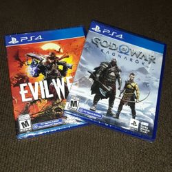 Evil West/ God Of War PS4 Game Bundle 