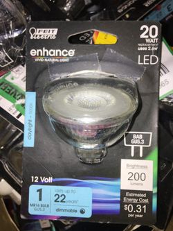 Feit Electric 20-Watt Equivalent MR16 GU5.3 Bi-Pin Dimmable CEC Title 20 Compliant LED 90+ CRI Flood Light Bulb, Daylight