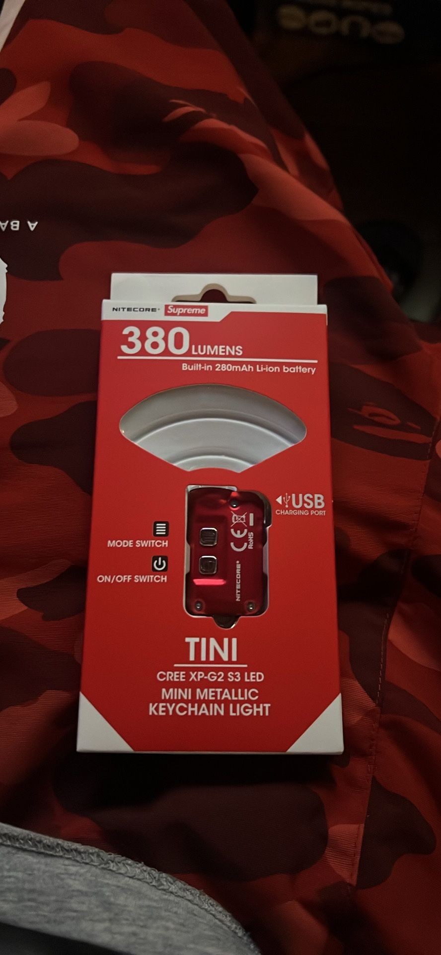 Supreme NITCORE Tini Keychain Red