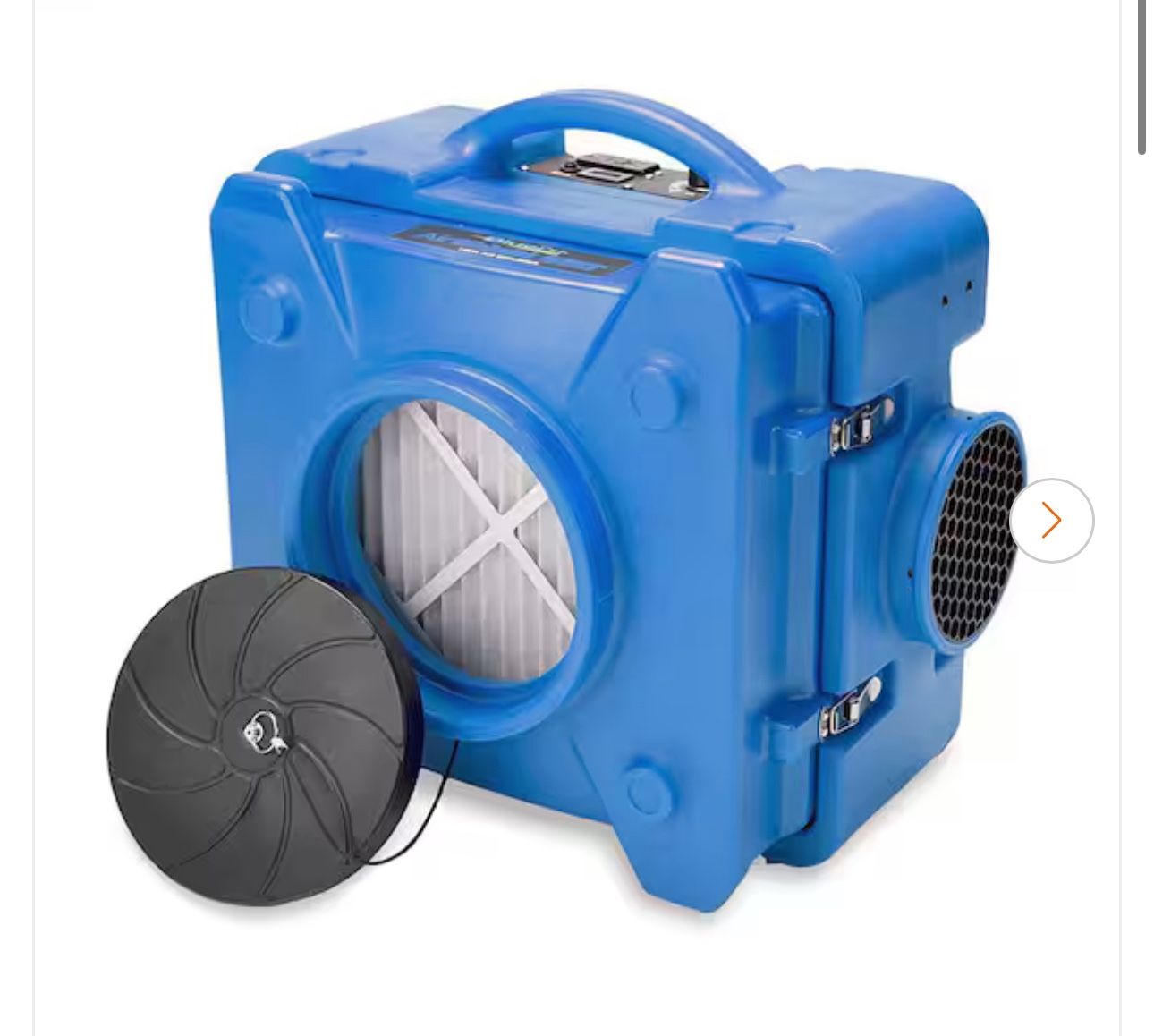 HEPA Air Scrubber Water Damage Restoration Equipment for Mold Air Purifier, Negative Machine Airbourne Cleaner in Blue