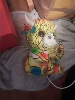 Highland cow lamp