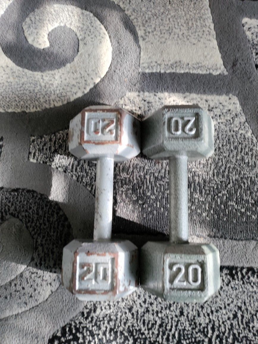 20 lbs Hex dumbbells