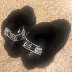 Black Platform Slide Uggs Size 8