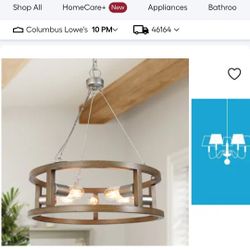 LNC Gartin 5 -Light Antique Brown Farmhouse Cage For Use in Bedrooms, Dining Rooms, Foyers, Kitchens, Living Rooms Chandelier