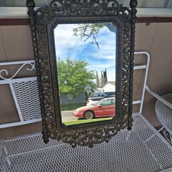 Vintage Gothic revival style mirror