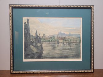 Signed Print, Frame And Glass