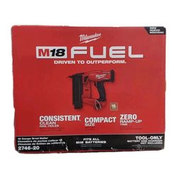 New Milwaukee FUEL 18V-Lithium-Ion Brushless Cordless Gen II 18-Gauge Brad Nailer