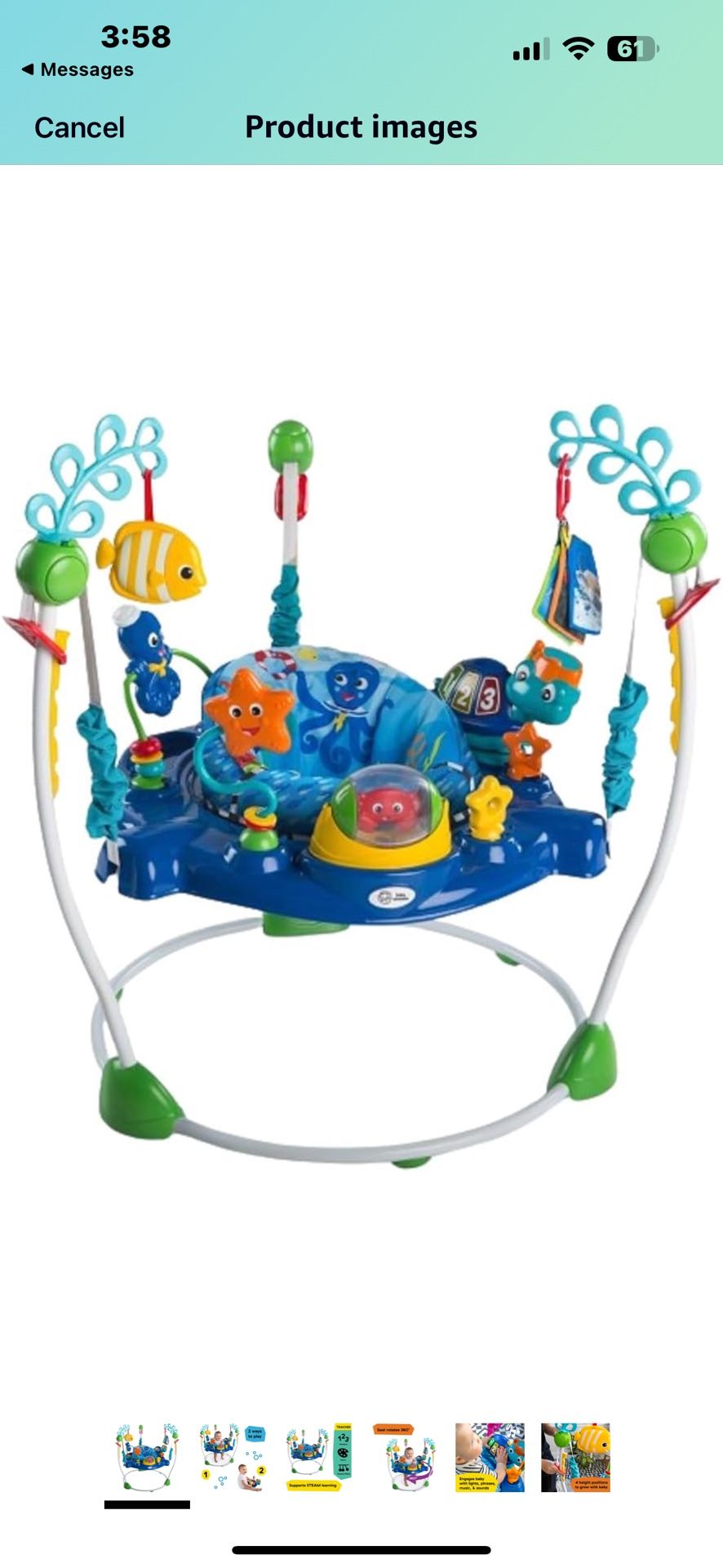 Baby Einstein Neptune's Ocean Discovery Activity Jumper Bouncer for Sale in Gilbert, AZ OfferUp