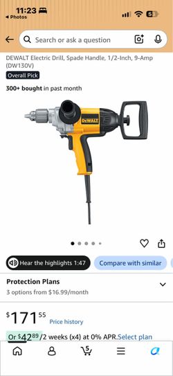 De Walt 1/2” drill mixer