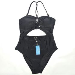 Cupshe One Piece Black Swimsuit Size M