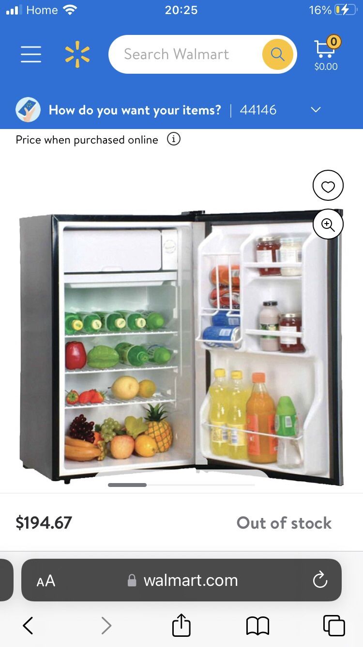 WHITE MAGIC CHEF MINI FRIDGE 