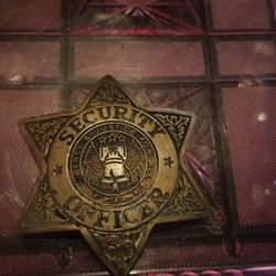 Vintage security officer badge for sale.