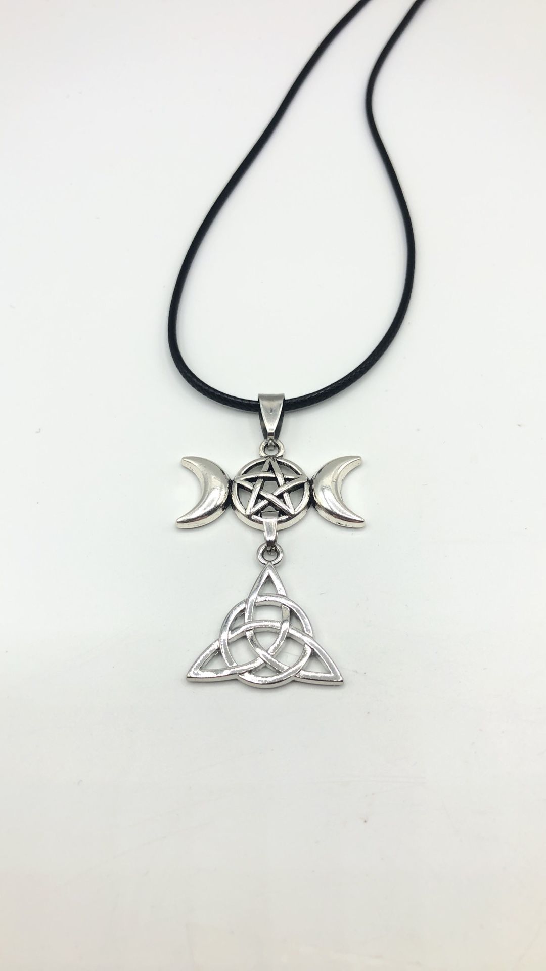 Triple Moon Goddess Celtic Knot pendant