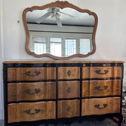 Vintage Wood 9 Drawer Dresser