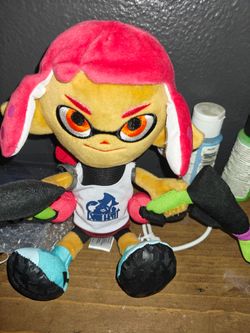 Splatoon Inkling Girl neon pink plush